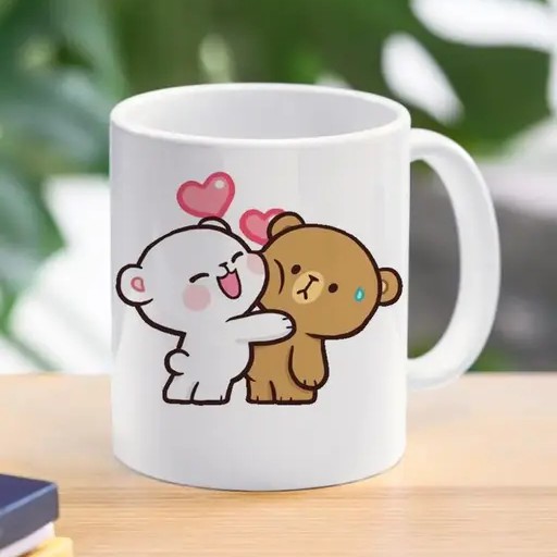 Adorable Bear Hug Mug for Couples