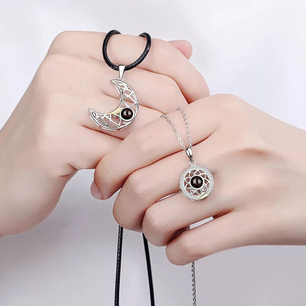 Moon & Sun Matching Couple Necklace Set – Eternal Bond Collection