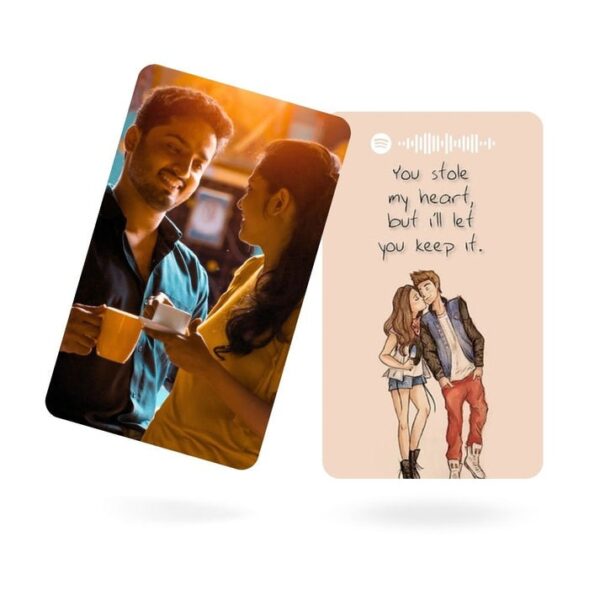 Personalized Wallet Card for Couples – Engraved Message Gift